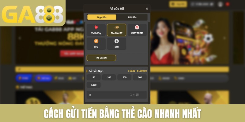 Cách gửi tiền bằng thẻ cào nhanh nhất