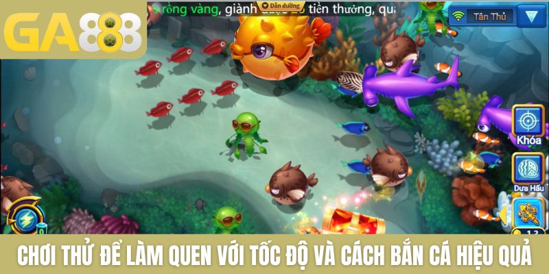 Chơi thử để làm quen với tốc độ và cách bắn cá hiệu quả