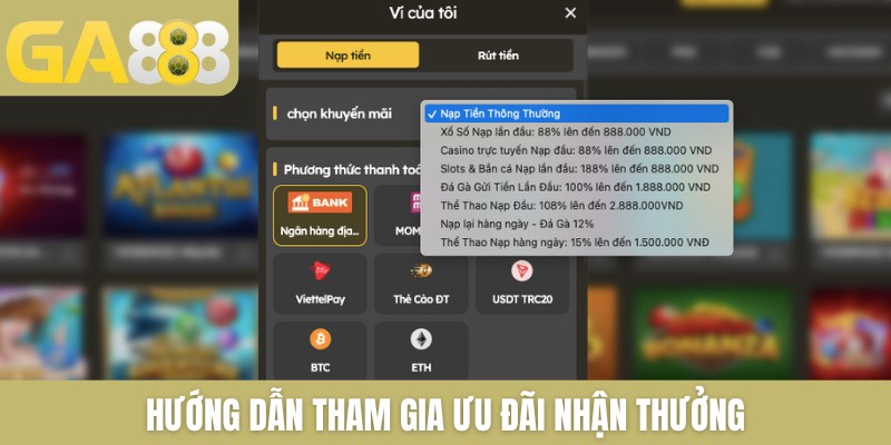 Hướng dẫn tham gia ưu đãi nhận thưởng